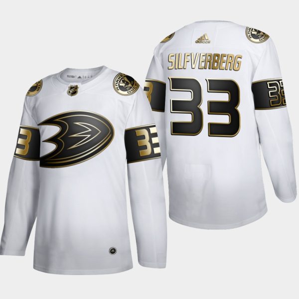 Herren Anaheim Ducks Eishockey Trikot Jakob Silfverberg #33 NHL Golden Edition Weiß Authentic